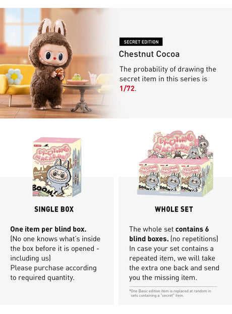 Pop Mart Labubu The Monsters ‘Tasty Macarons’ Series Vinyl Pendant Sealed Case - 6 Blind Boxes